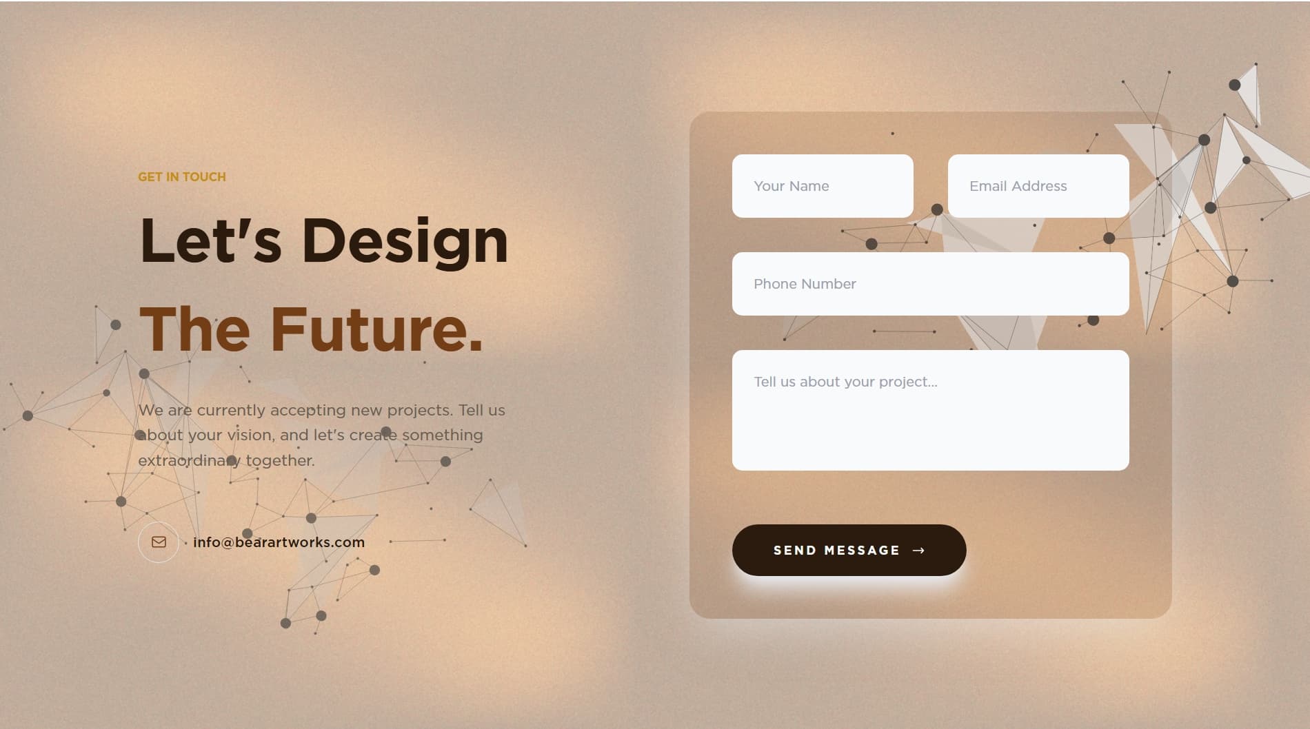 Bear Artworks website section four