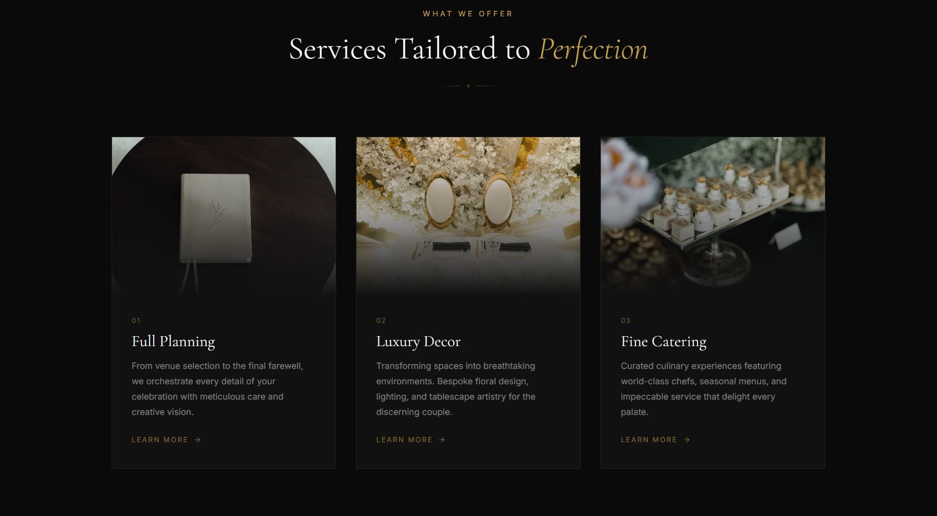 Event Planner concept screen one