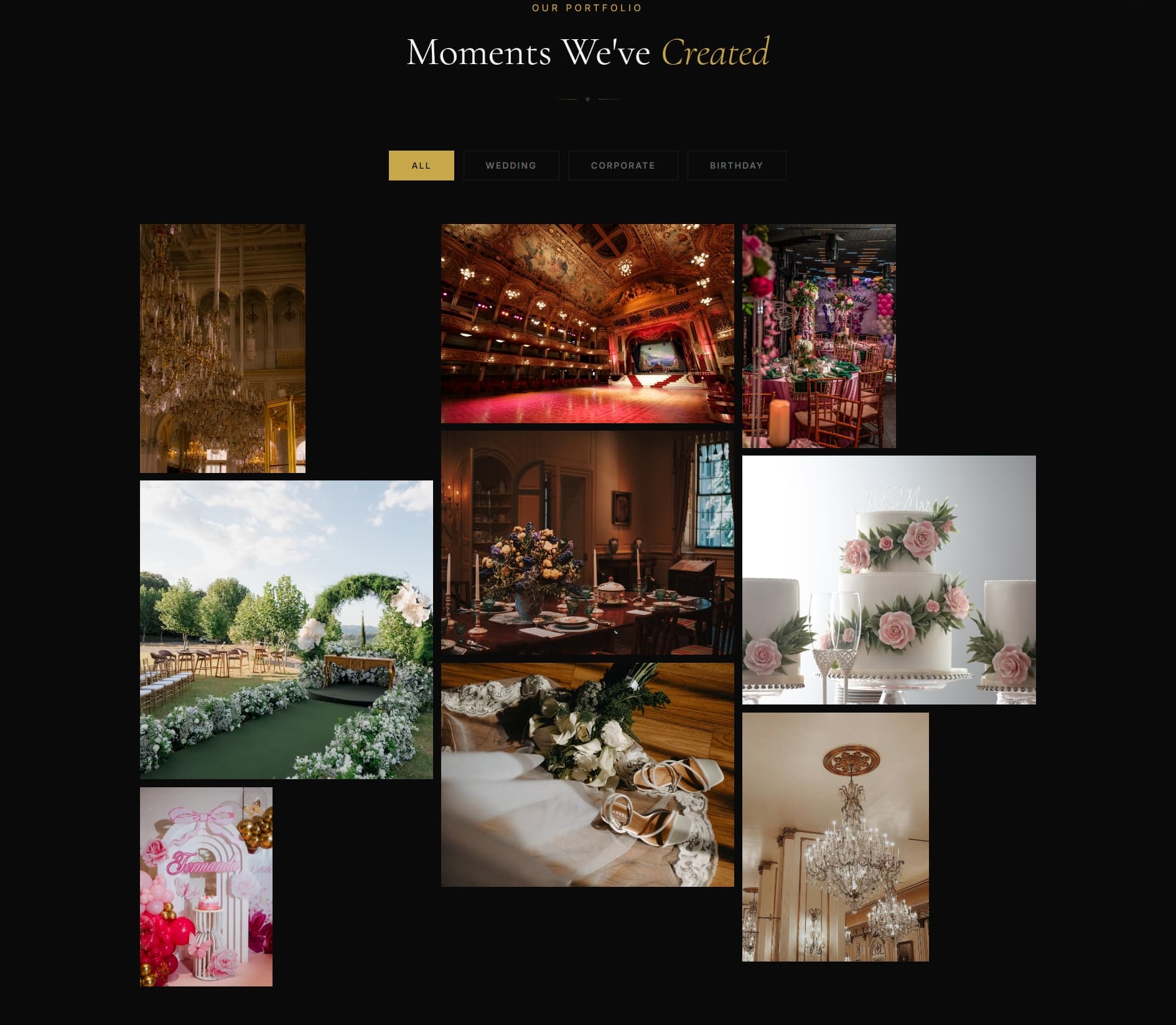 Event Planner concept screen two